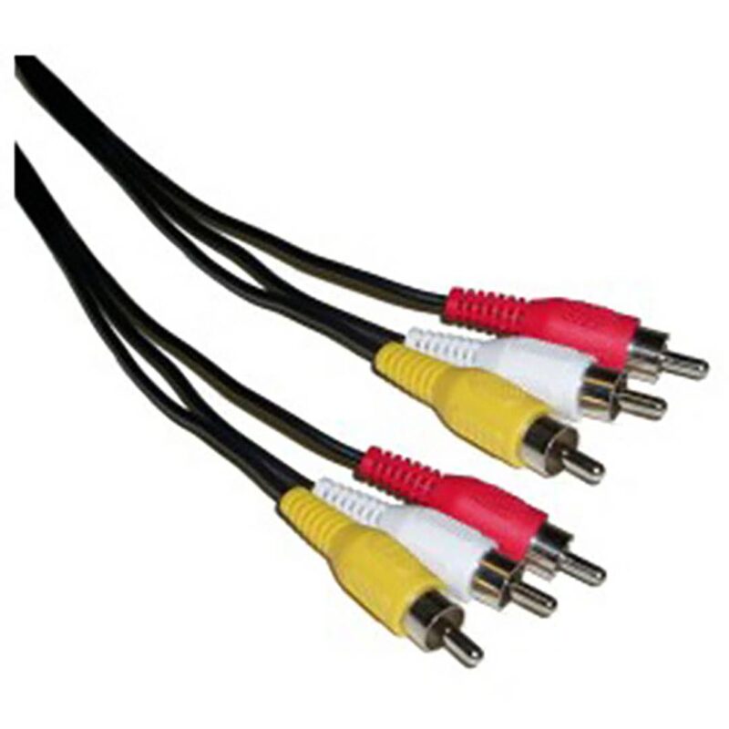 CABLE 3.6M PARA AUDIO Y VIDEO 3 PLUGS RCA A 3 PLUGS RCA