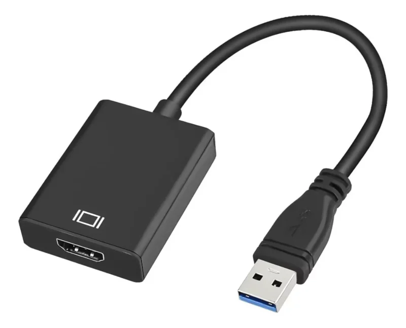 CONVERTIDOR ADAPTADOR USB A HDMI 3.0 VORAGO FULL HD NEGRO