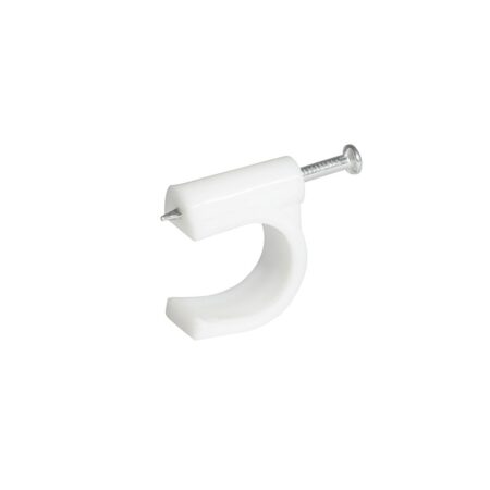 GRAPA 100PZ PARA CABLE COAXIAL COLOR BLANCO 8MM