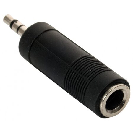ADAPTADOR DE 1 JACK DE 6.3MM MONO A 1 PLUG DE 3.5MM MONO