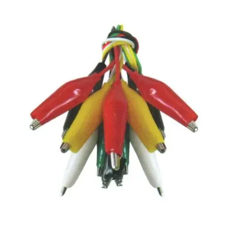 JUEGO DE 5 CABLES CON 10 CAIMANES MEDIANOS