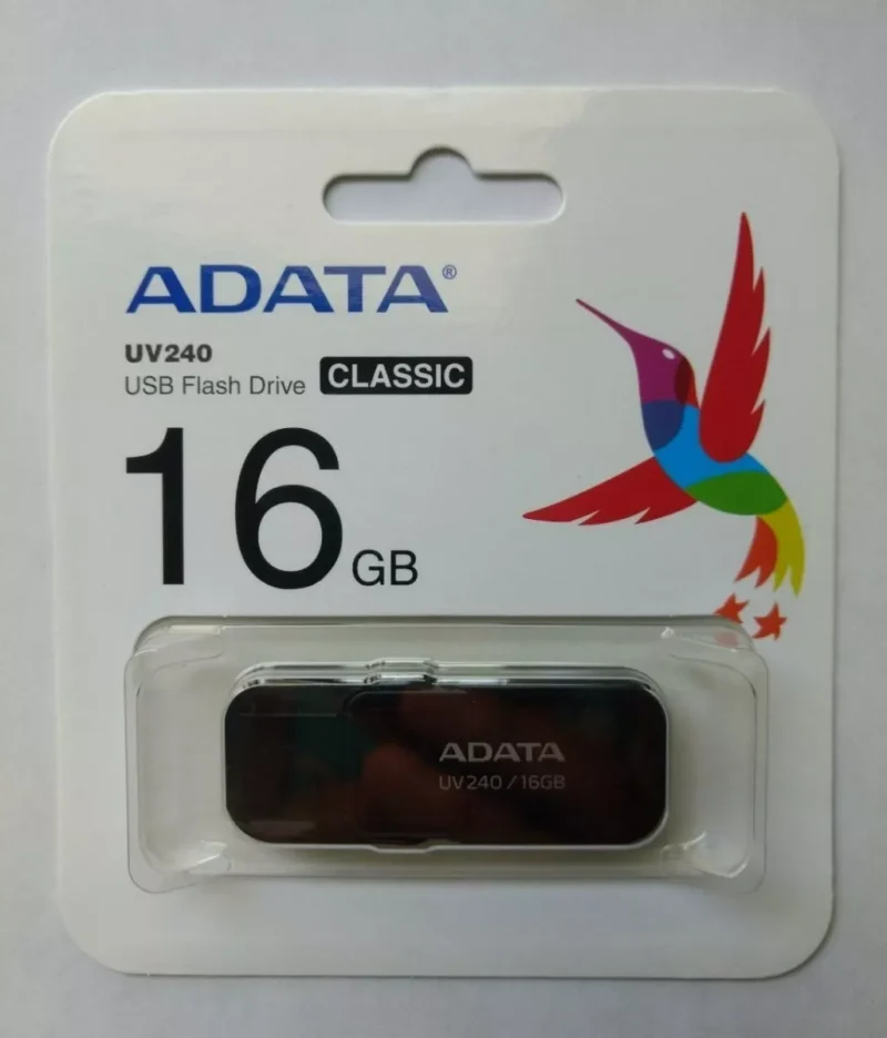 MEMORIA USB 16GB NEGRA ADATA 2.0 AUV240-16G-RBK
