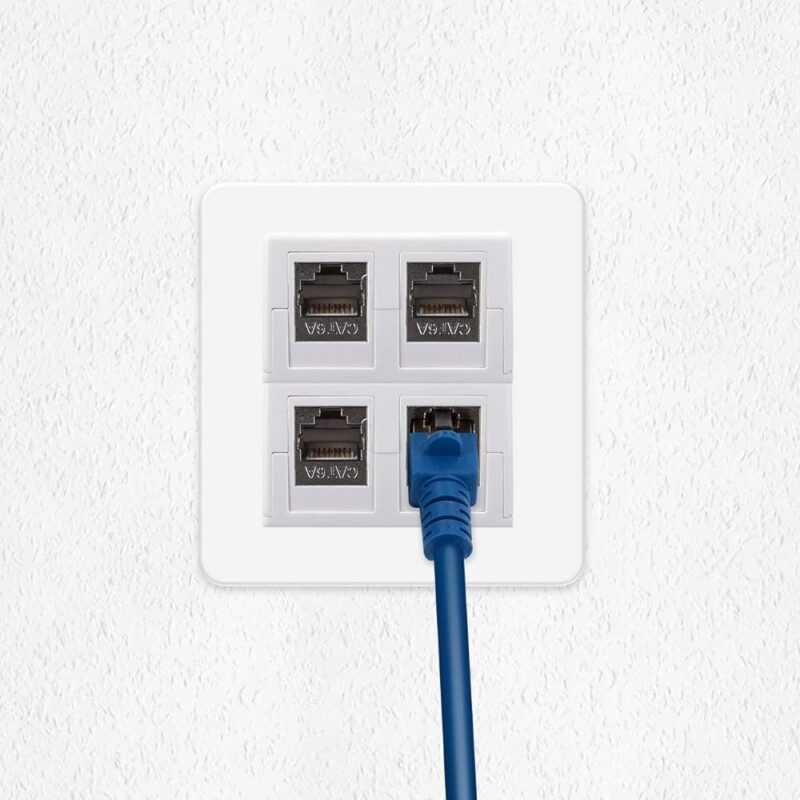 ROSETA TEL. 4 COND VISIBLE P/PARED 2 PZ