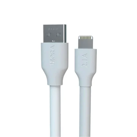 CABLE IP LIGHTNING IPHONE 1HORA 2.1A BLANCO CAB238