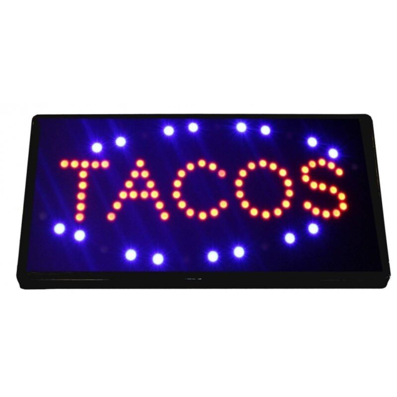 ANUNCIO TACOS LUMINOSO LEDS 110V CA