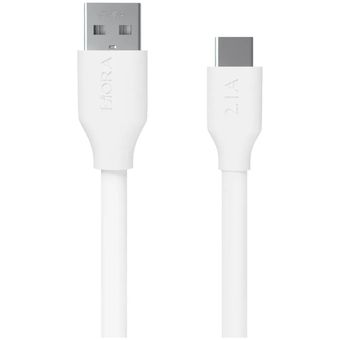 CABLE TIPO C 2.1A 1HORA 1M BLANCO CAB237