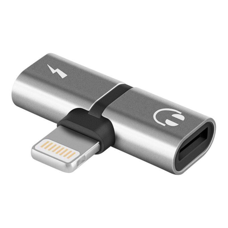 ADAPTADOR SPLITTER LIGHTNING MICROFONO Y CARGA PARA IPHONE H74