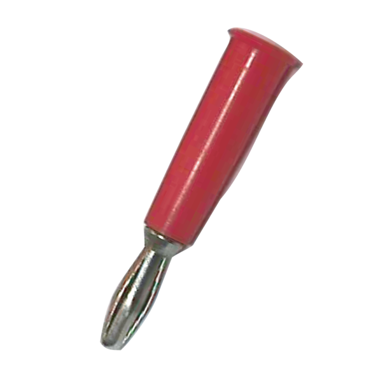 PLUG TIPO BANANA DE ATORNILLAR COLOR ROJO