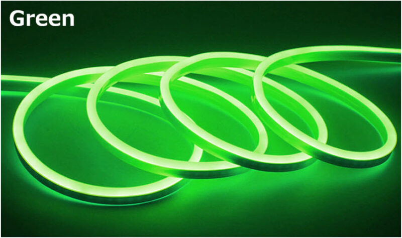 TIRA LED COLOR VERDE 3M FLEXIBLE LUZ NEON