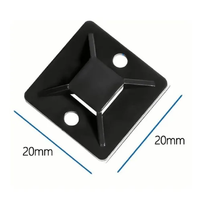 BASE ADHERIBLE NEGRO PARA CINCHO 19MM CHICO