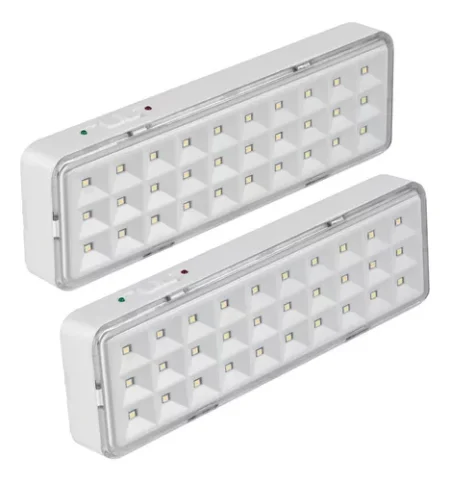 LAMPARA DE EMERGENCIA RECARGABLE 200 LUMENES 6 LEDS VOLTECK 4 HORAS CONTINUAS 2.4W