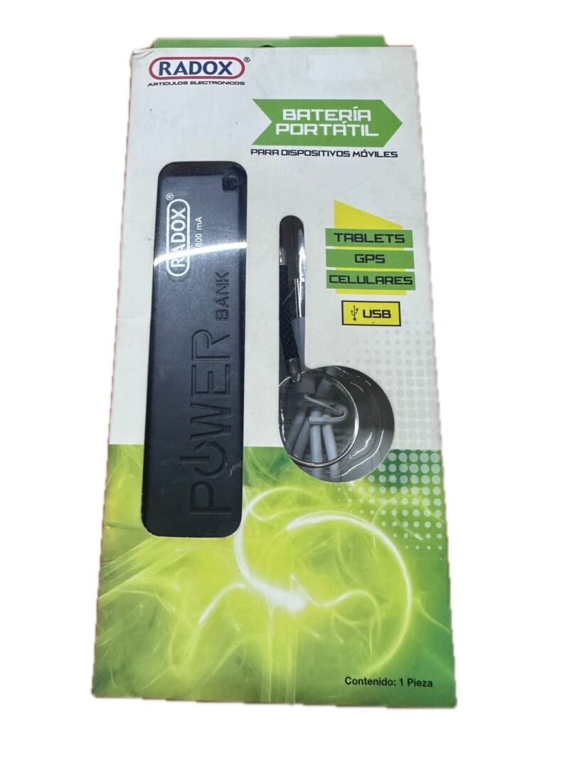 BATERIA PORTATIL PARA DISPOSITIVO MOVILES NEGRO